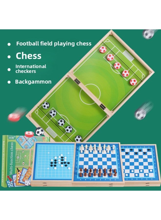 Cross-Border Folding Chess Chess Parent-Child Two-Player Board Game Catapult Chess Wooden Multi-Functional Chessboard